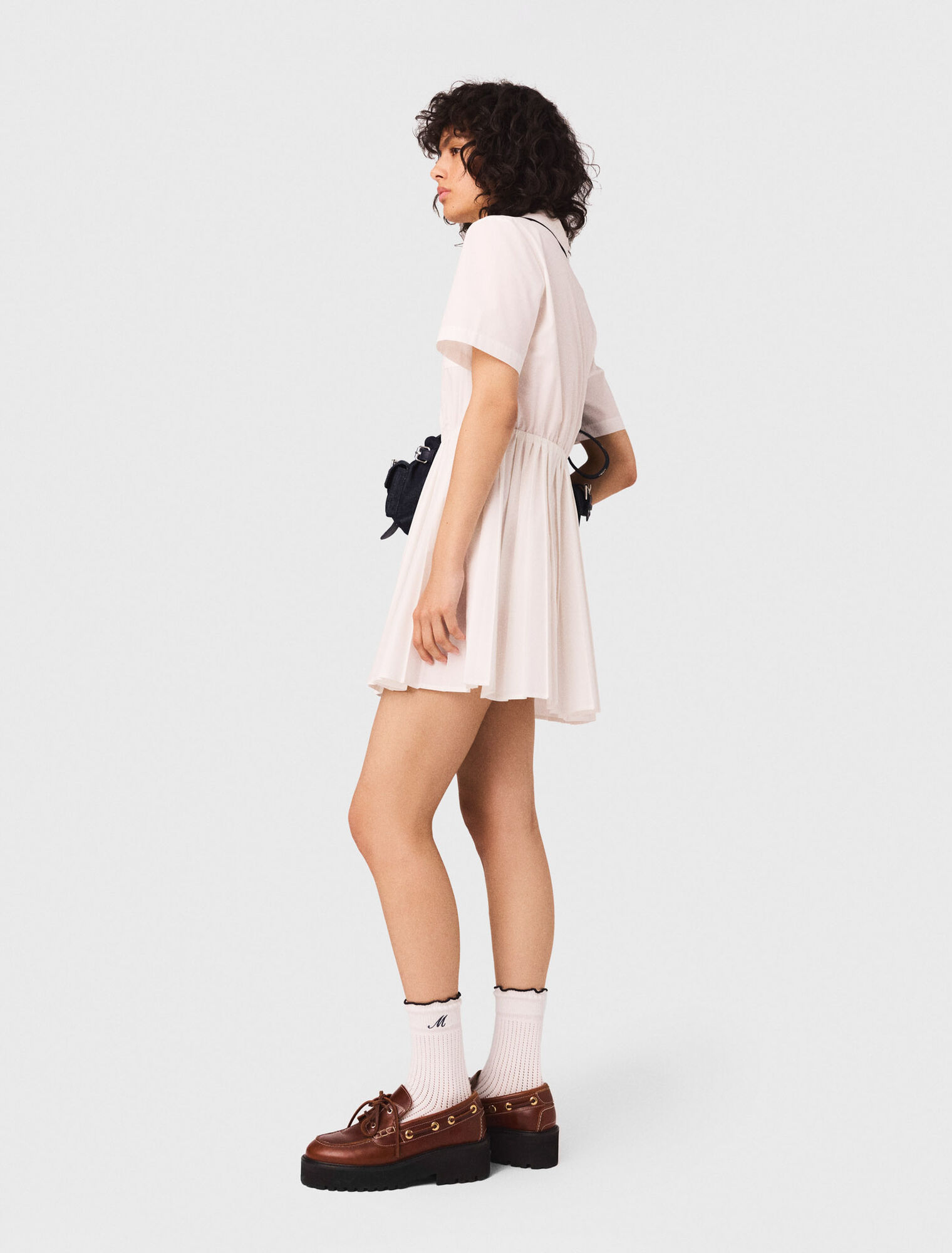 Vestido camisero de manga corta