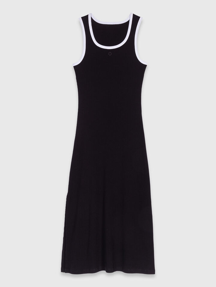 Vestido de tirantes de punto jersey
