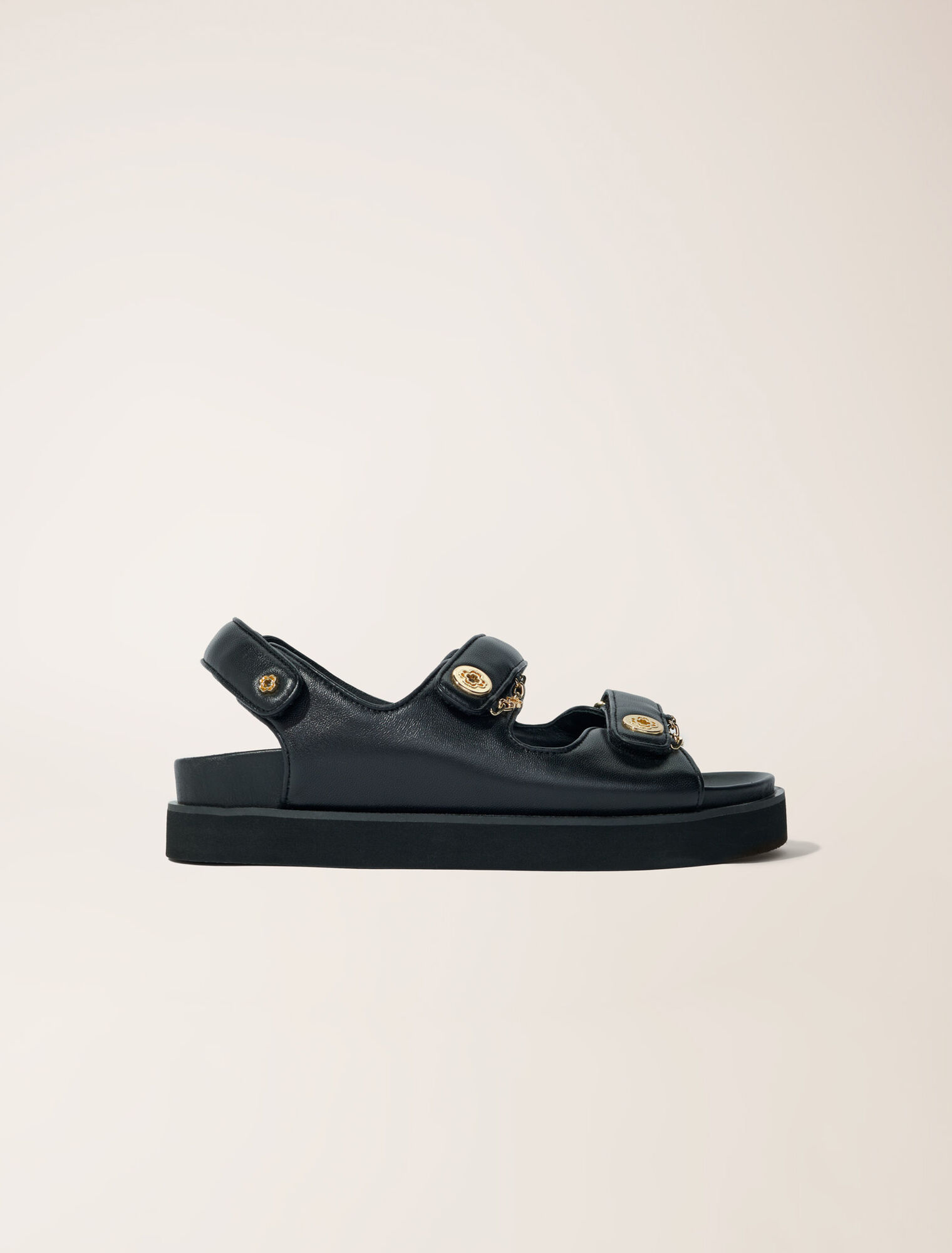 Sandalias de piel planas