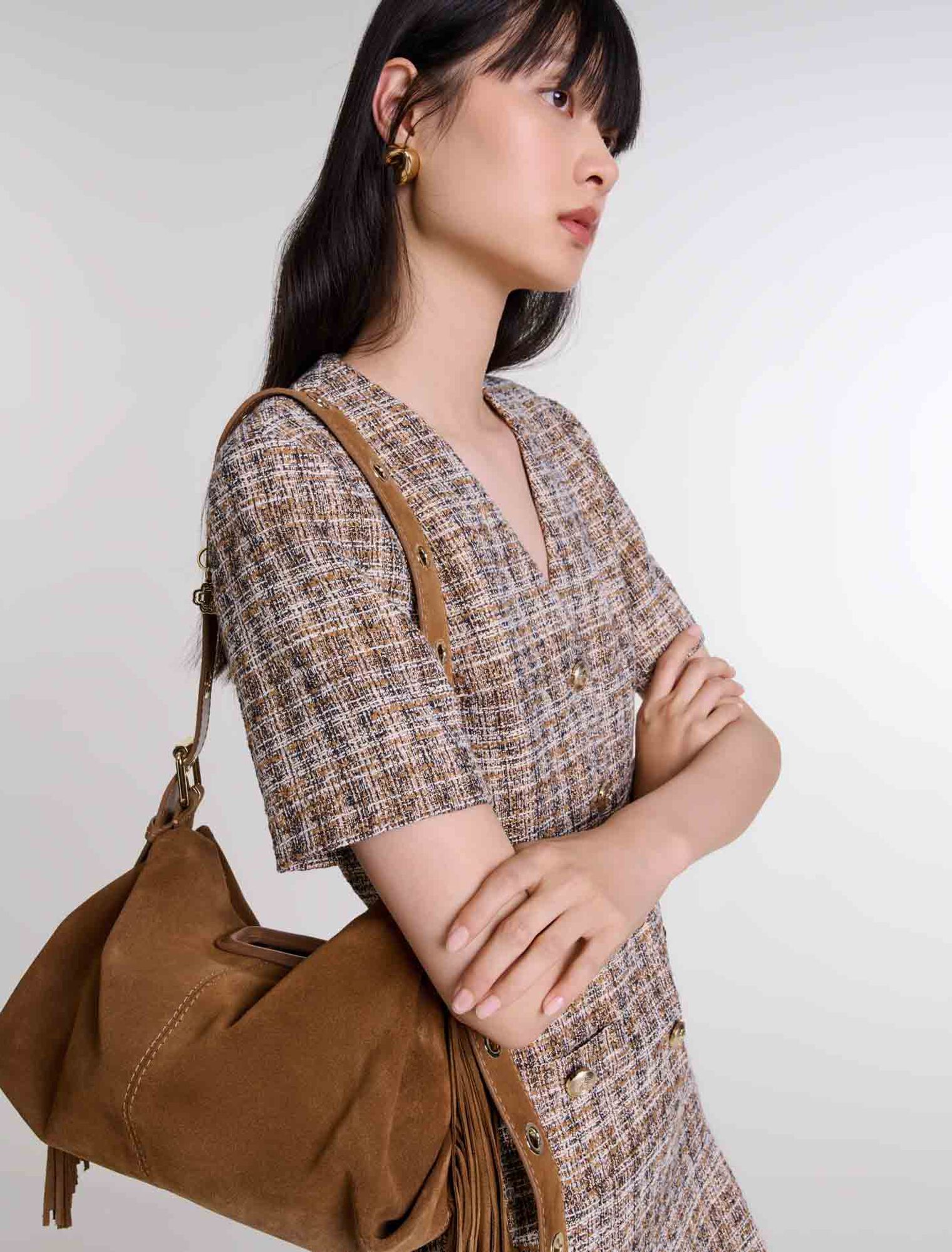 Bolso Miss M de gamuza