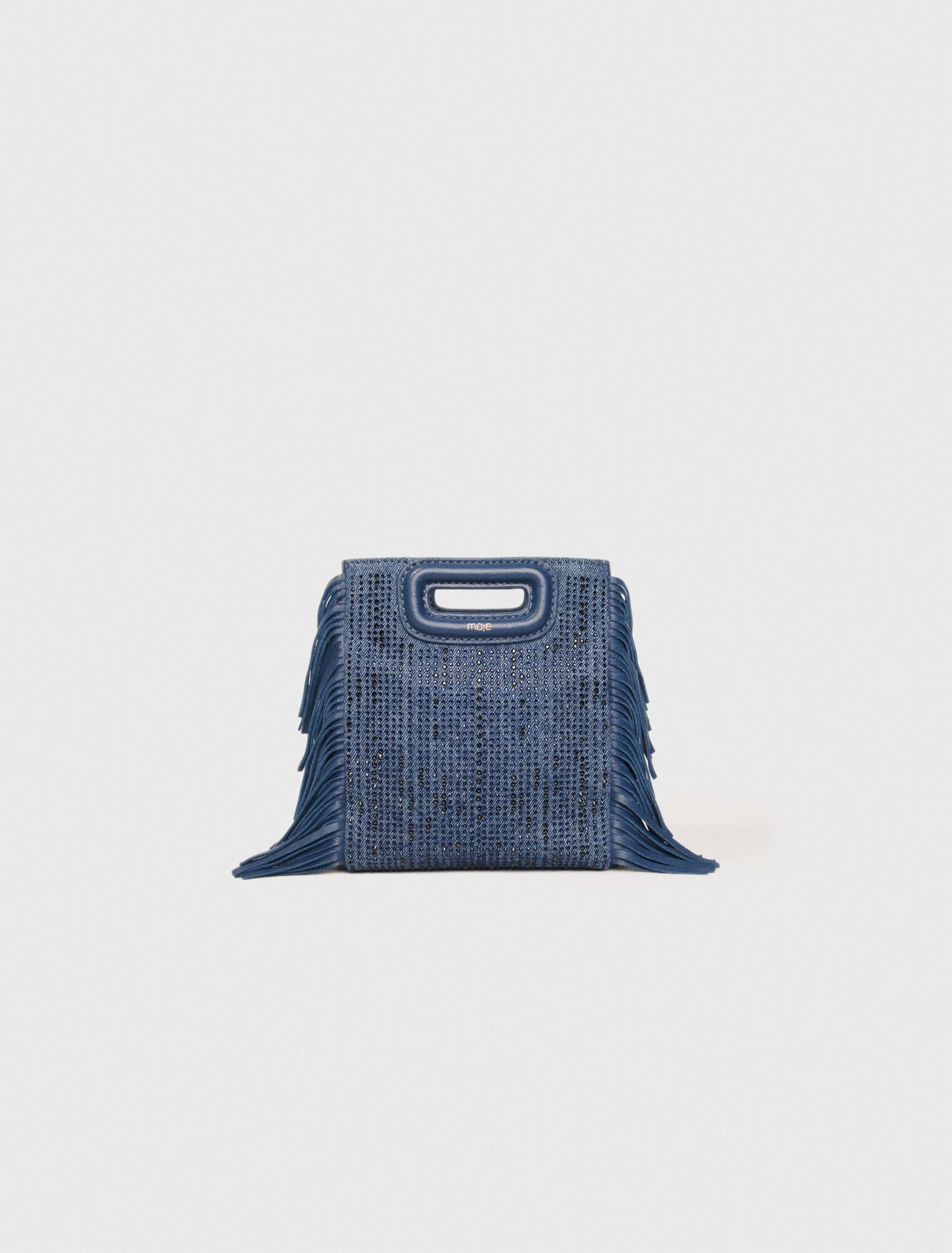 Bolso M Mini de denim con pedrería