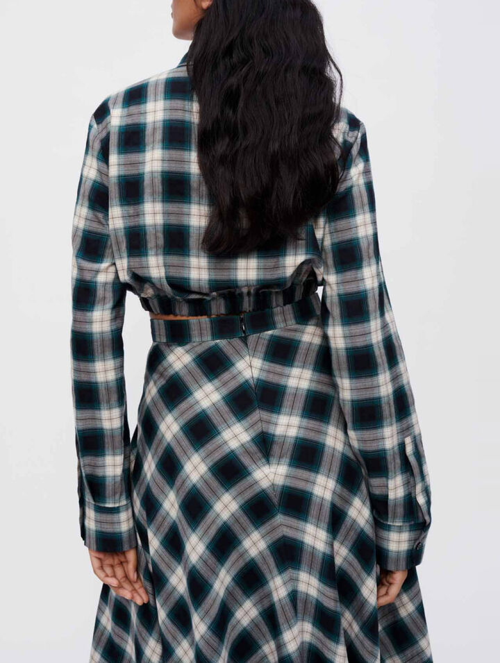Camisa de cuadros de algodón