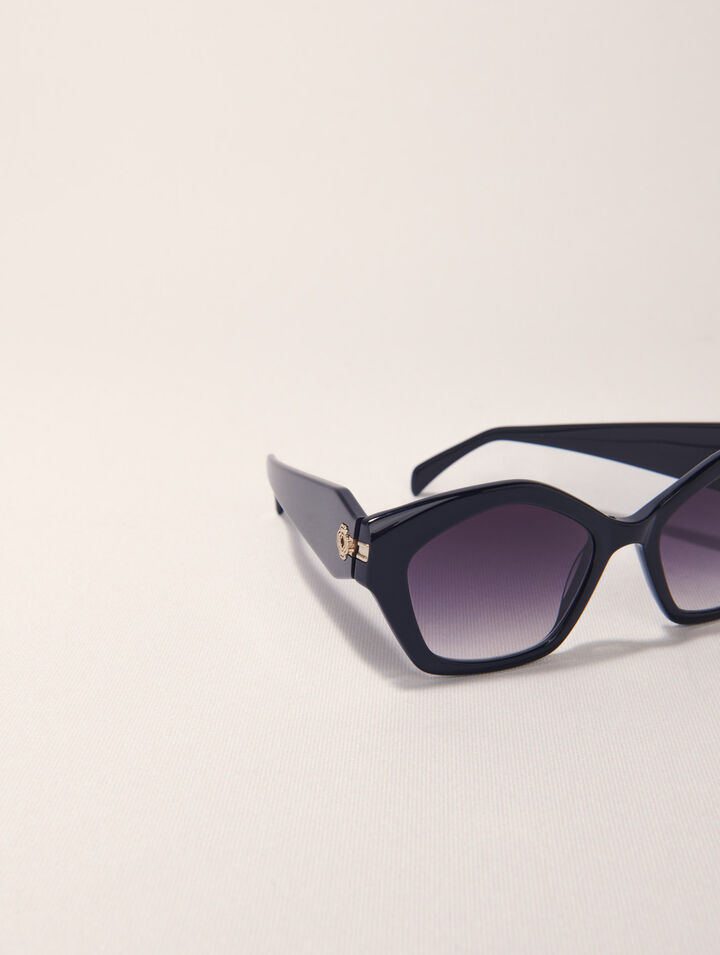 Gafas cat eye de acetato negro