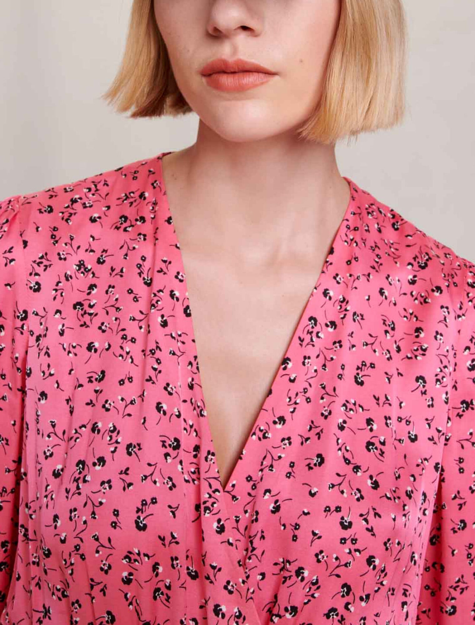 Vestido midi con estampado floral