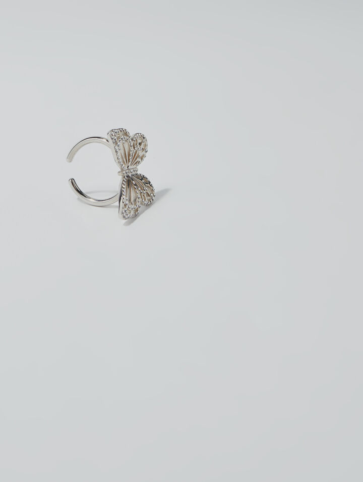 Anillo mariposa con strass
