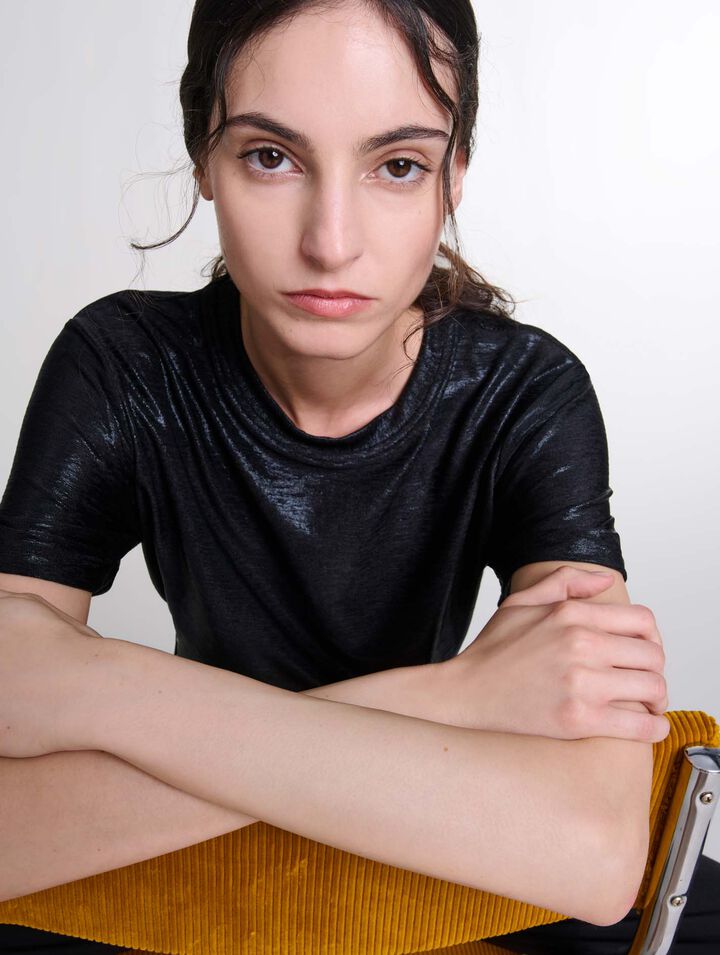 Camiseta de lamé