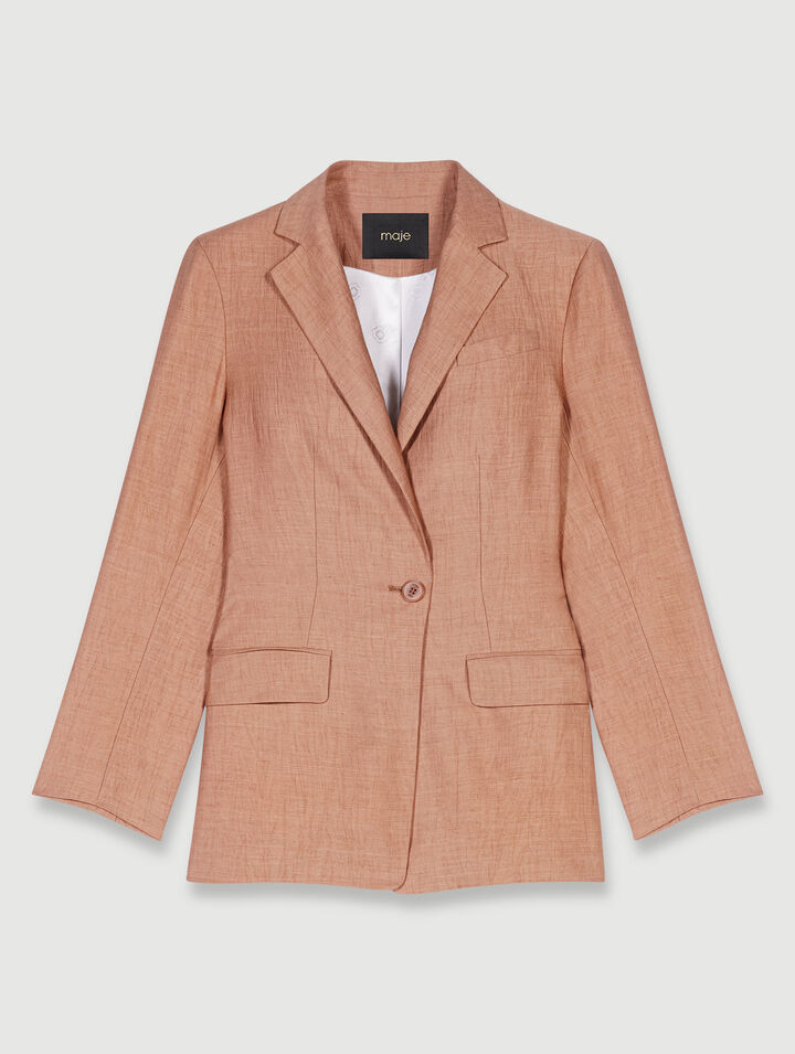 Chaqueta de traje de lino