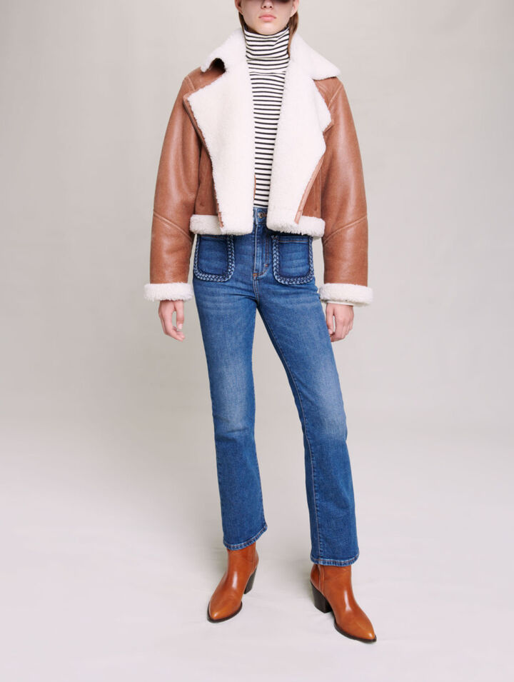 Vaquero con detalles trenzados