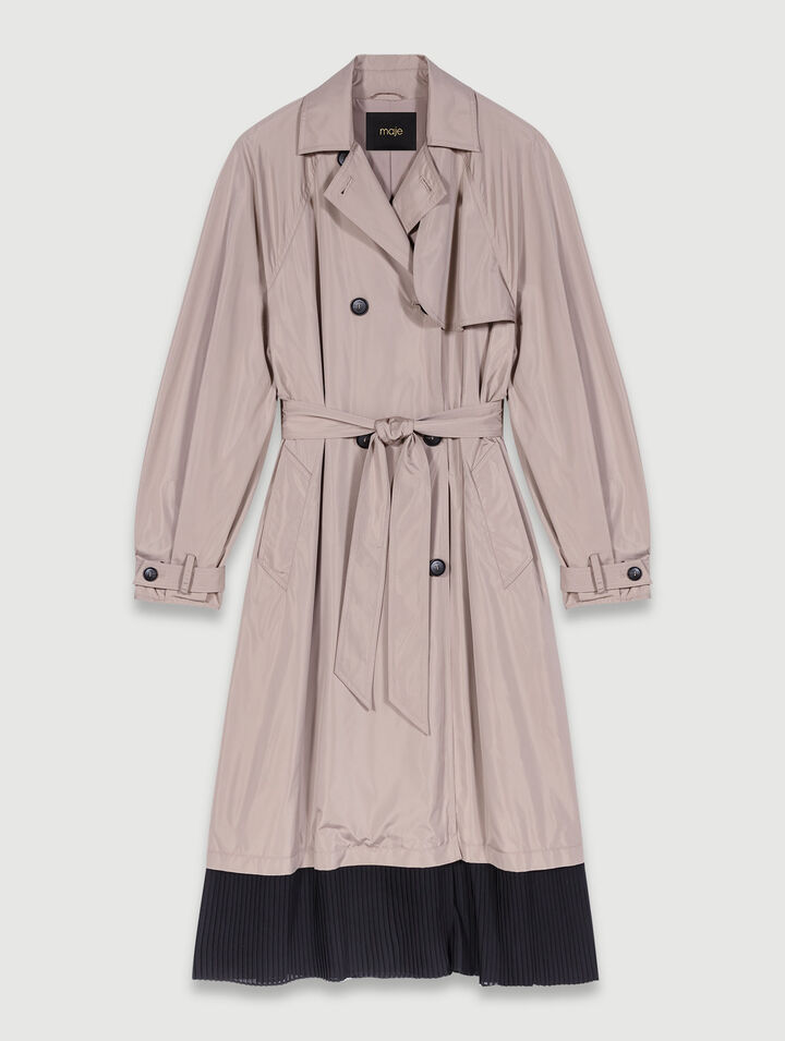 Gabardina en contraste