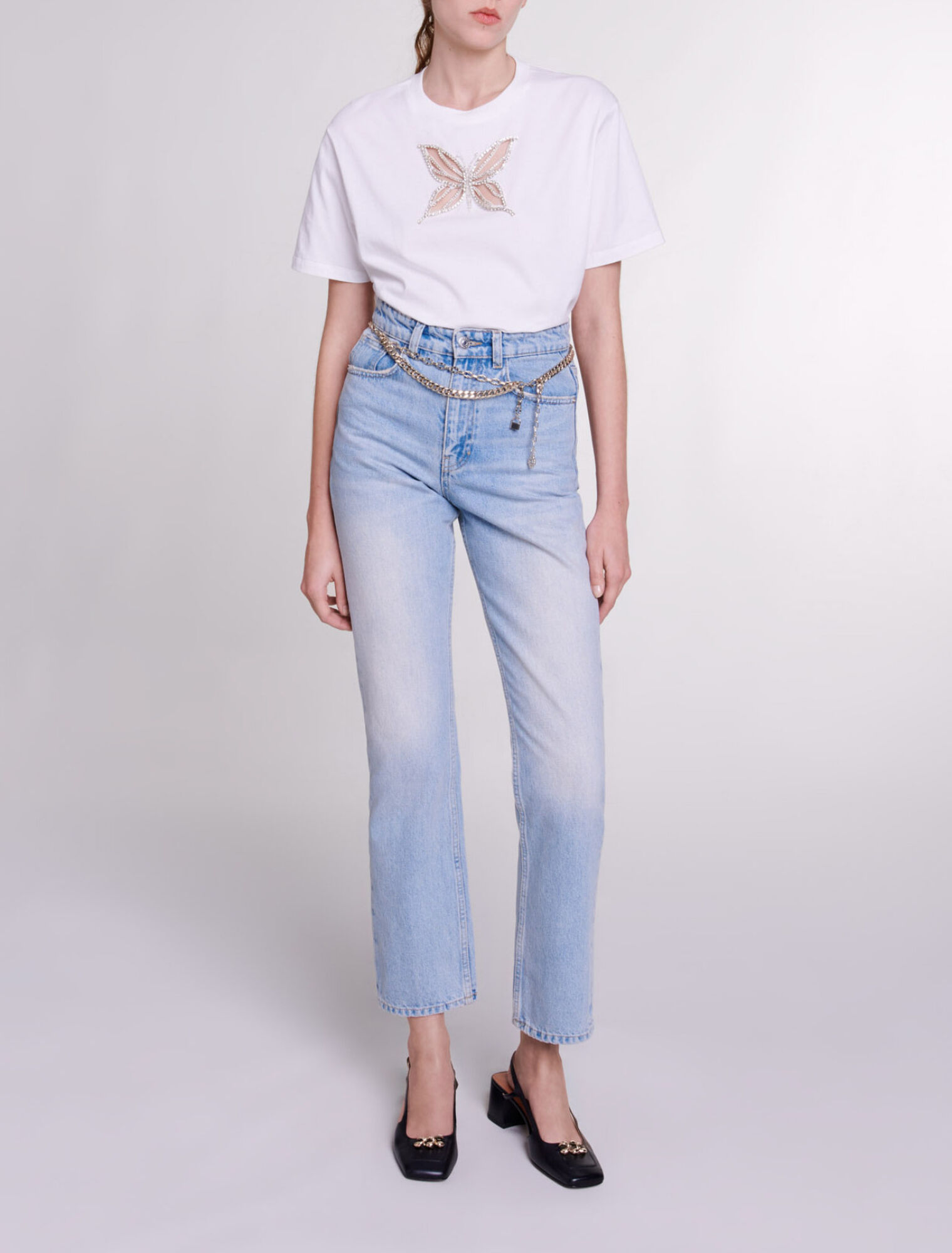 Camiseta con brillantes