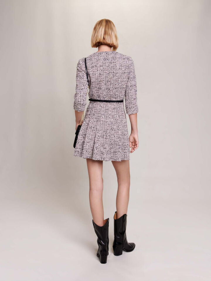 Vestido corto de tweed