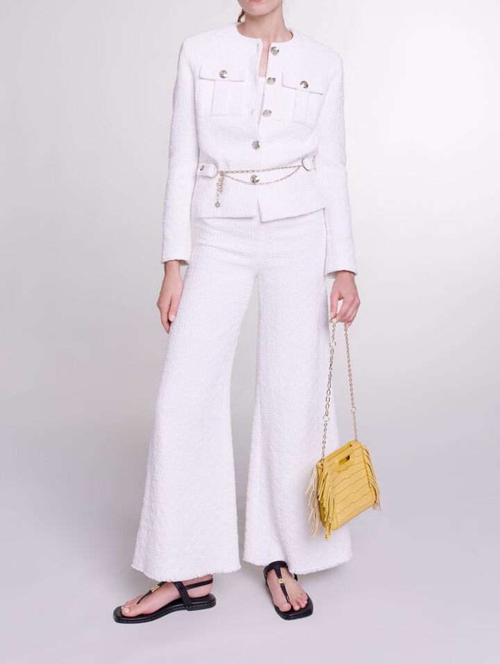 Pantalón ancho de tweed