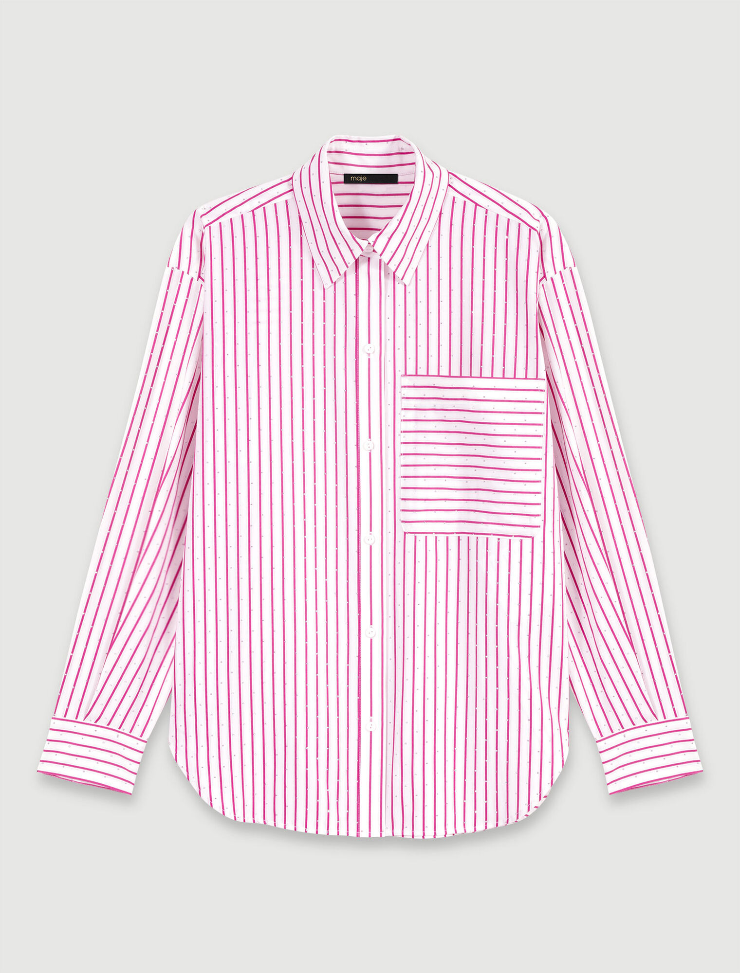 Camisa a rayas con pedrería