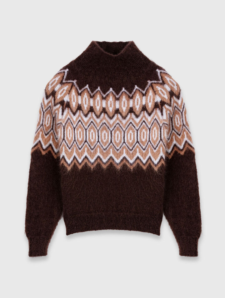 Jersey Fairisle con cuello alto