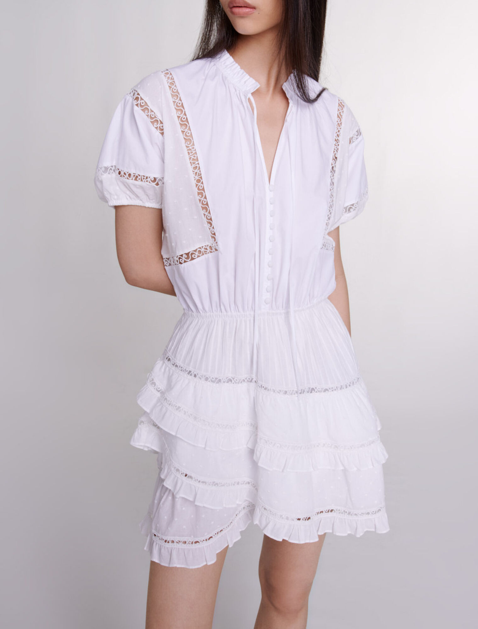 Vestido corto bordado