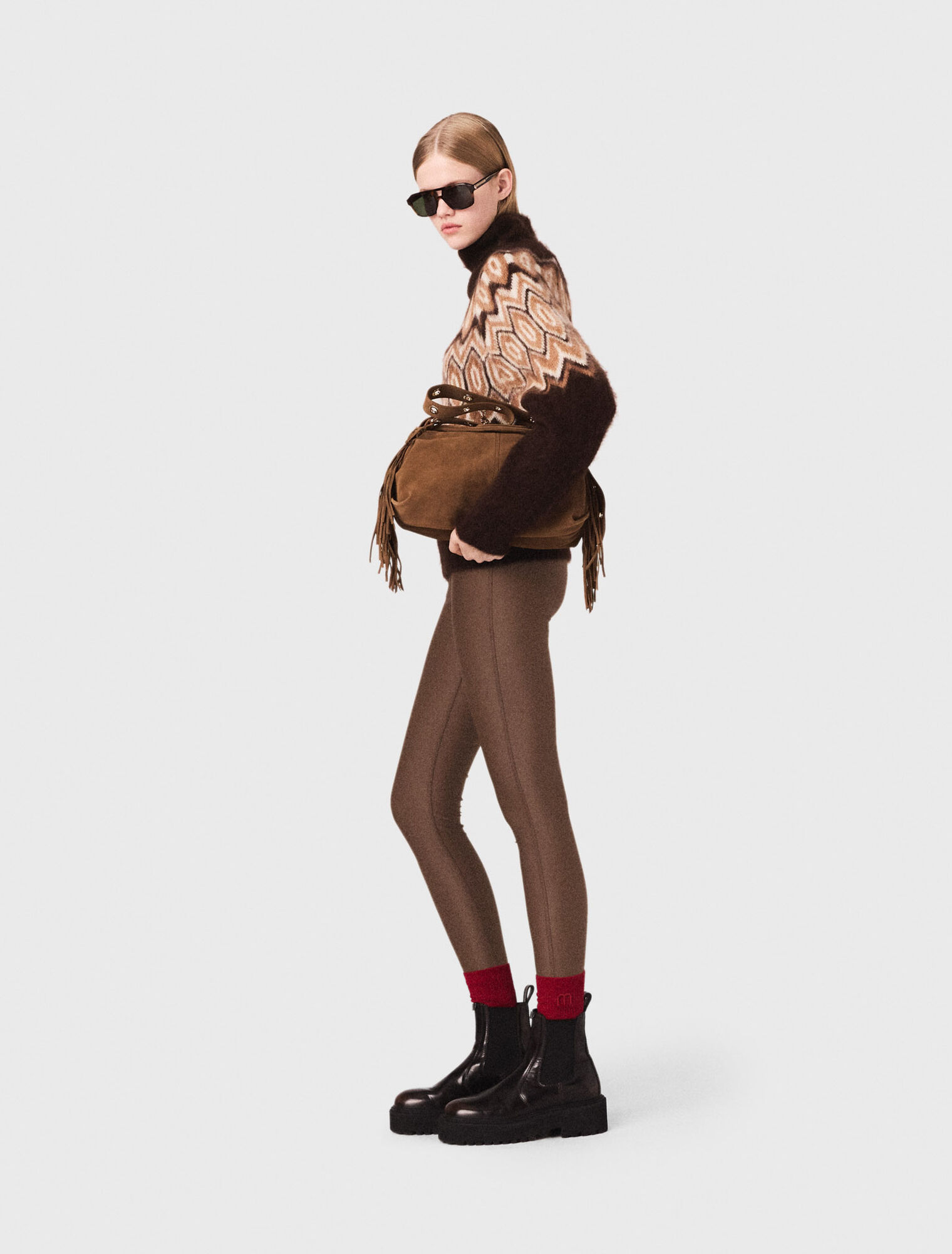 Jersey Fairisle con cuello alto