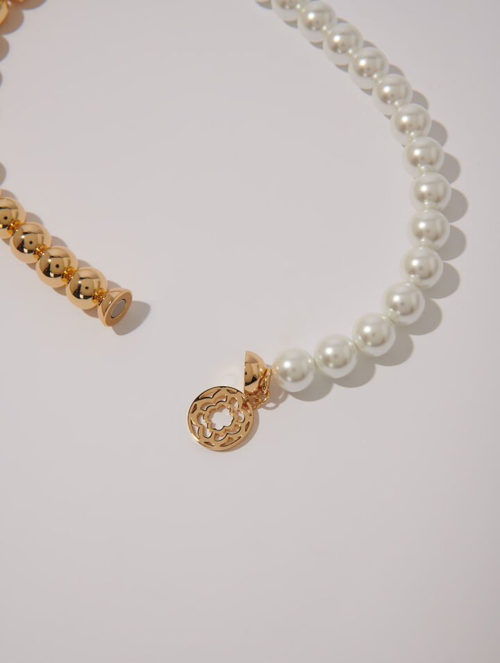 Collar choker de cuentas mixtas