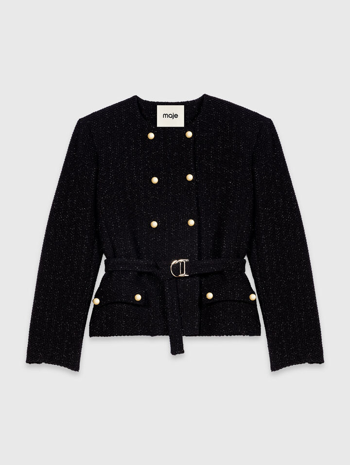 Chaqueta semilarga cruzada