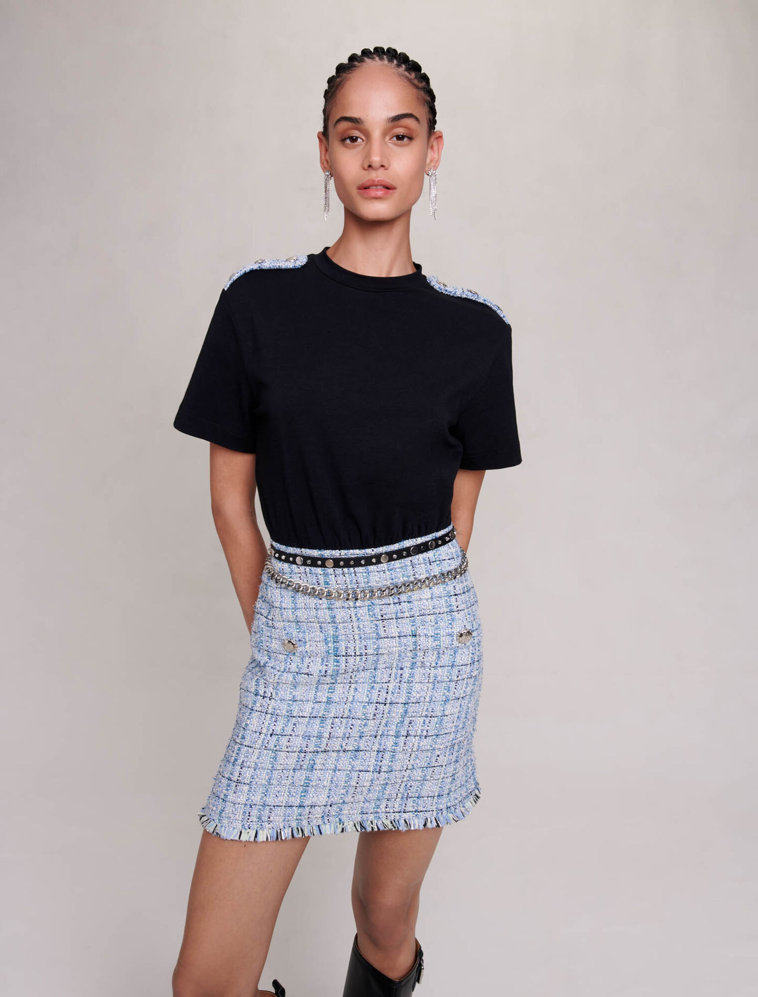 Vestido de tweed