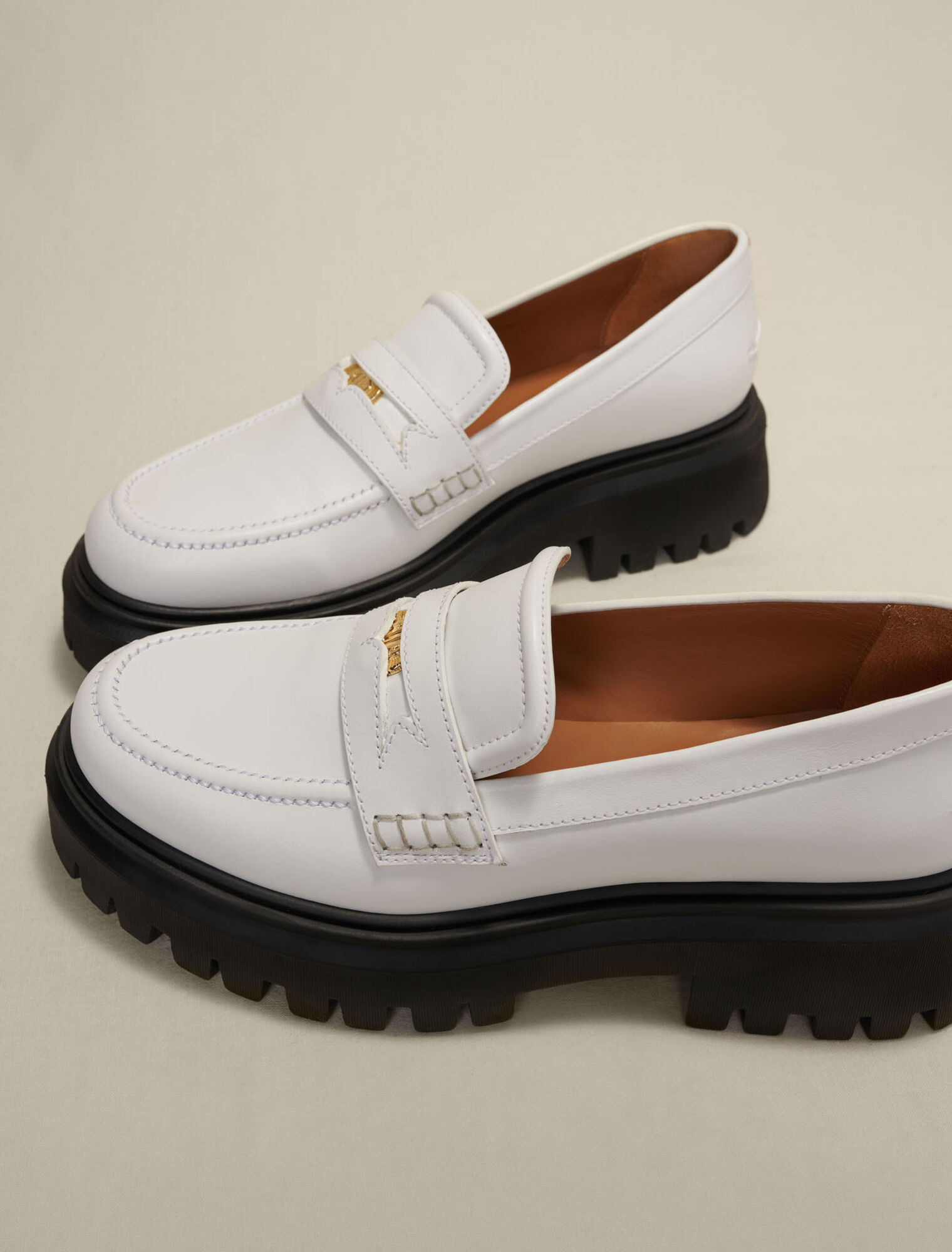 Mocasines de plataforma de piel