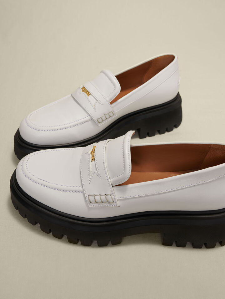 Mocasines de plataforma de piel