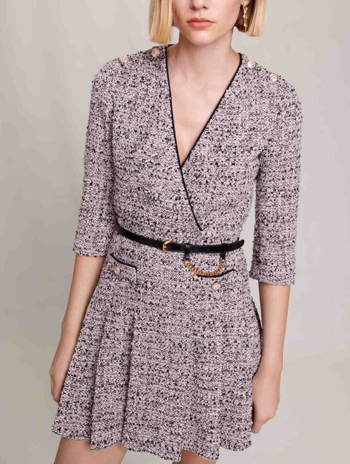 Vestido corto de tweed