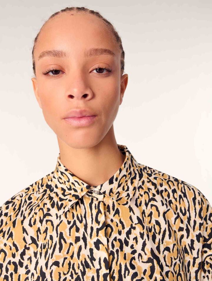 Camisa con estampado leopardo