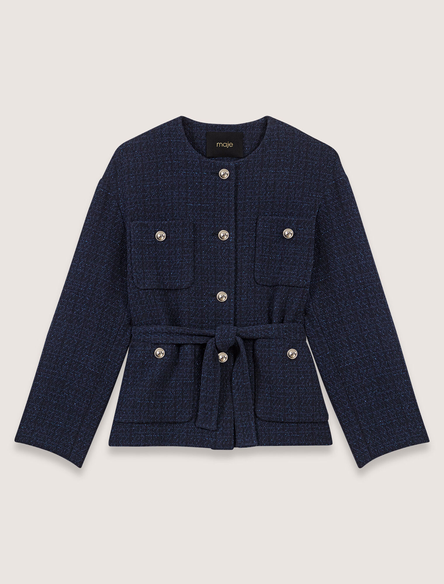 Chaqueta 4 bosillos de tweed