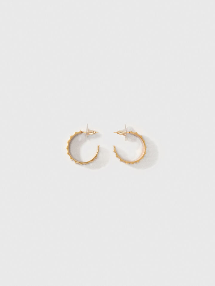 Pendientes de aro mini de metal cónico 