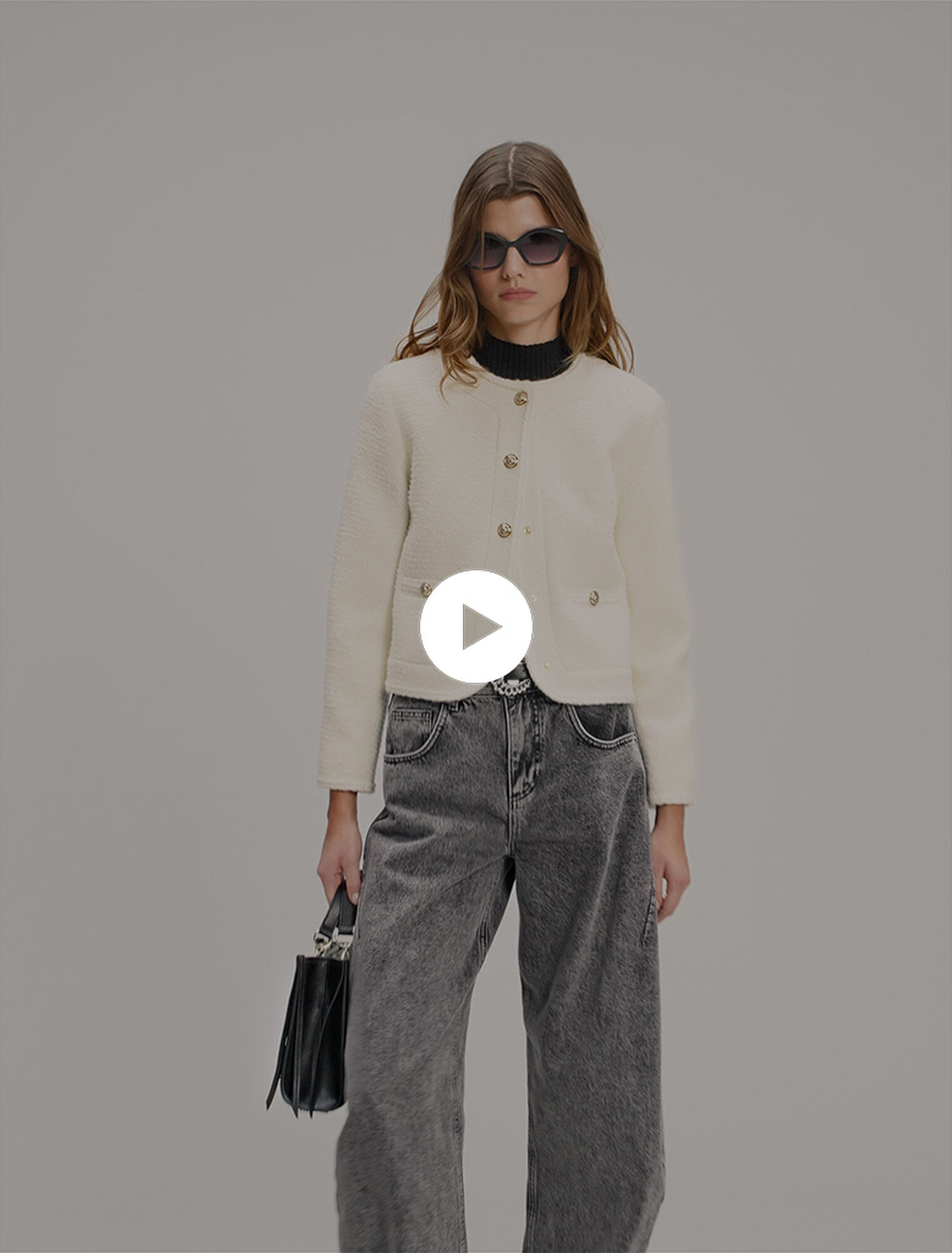 Chaqueta corta de tweed