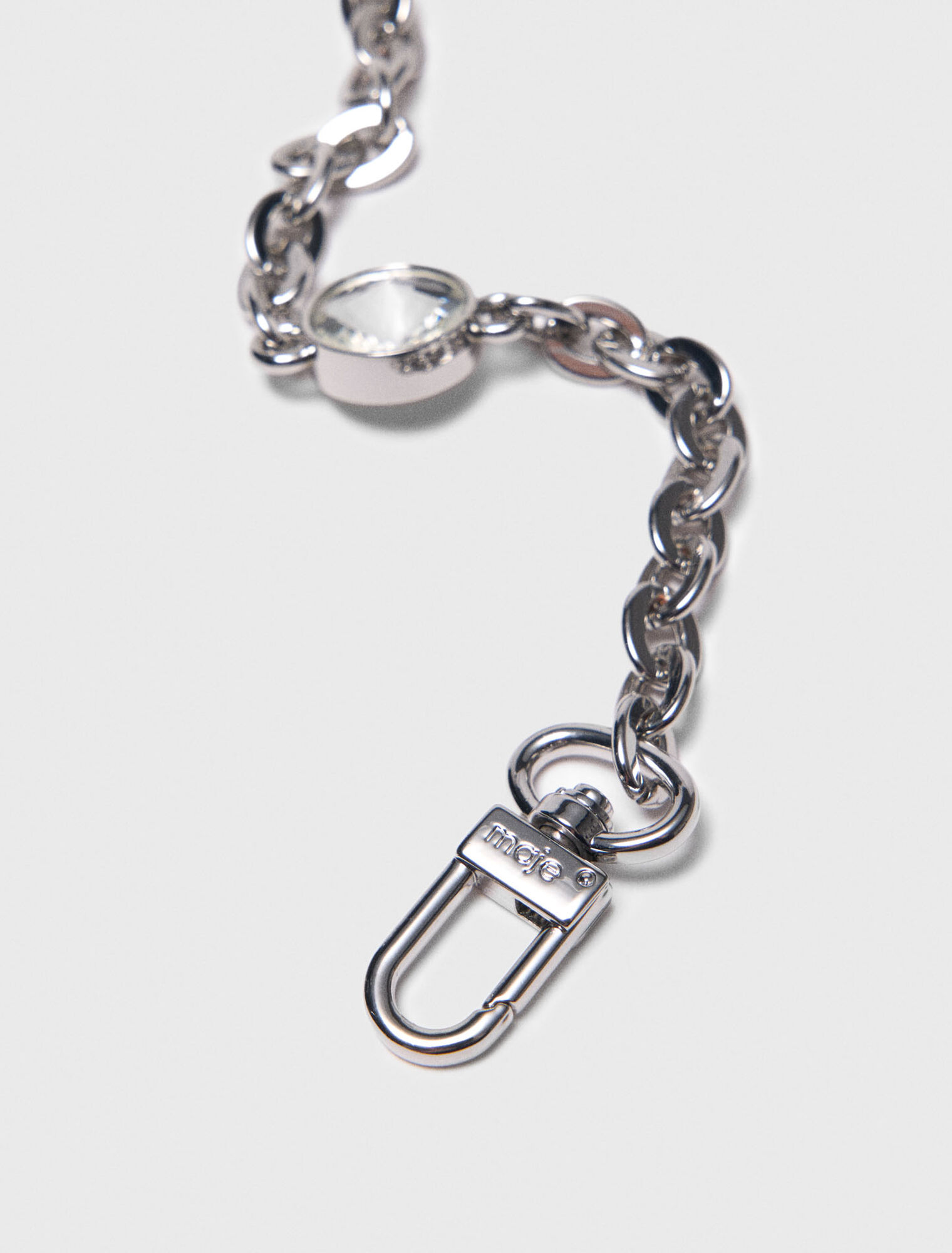 Bandolera de cadena corta con strass