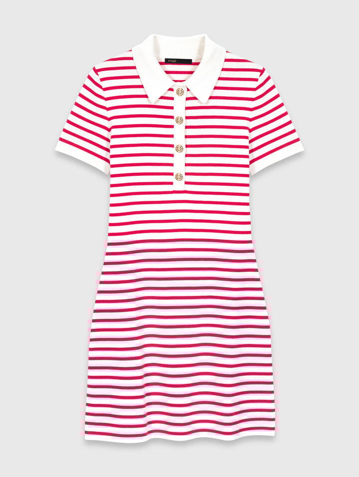 Vestido polo a rayas