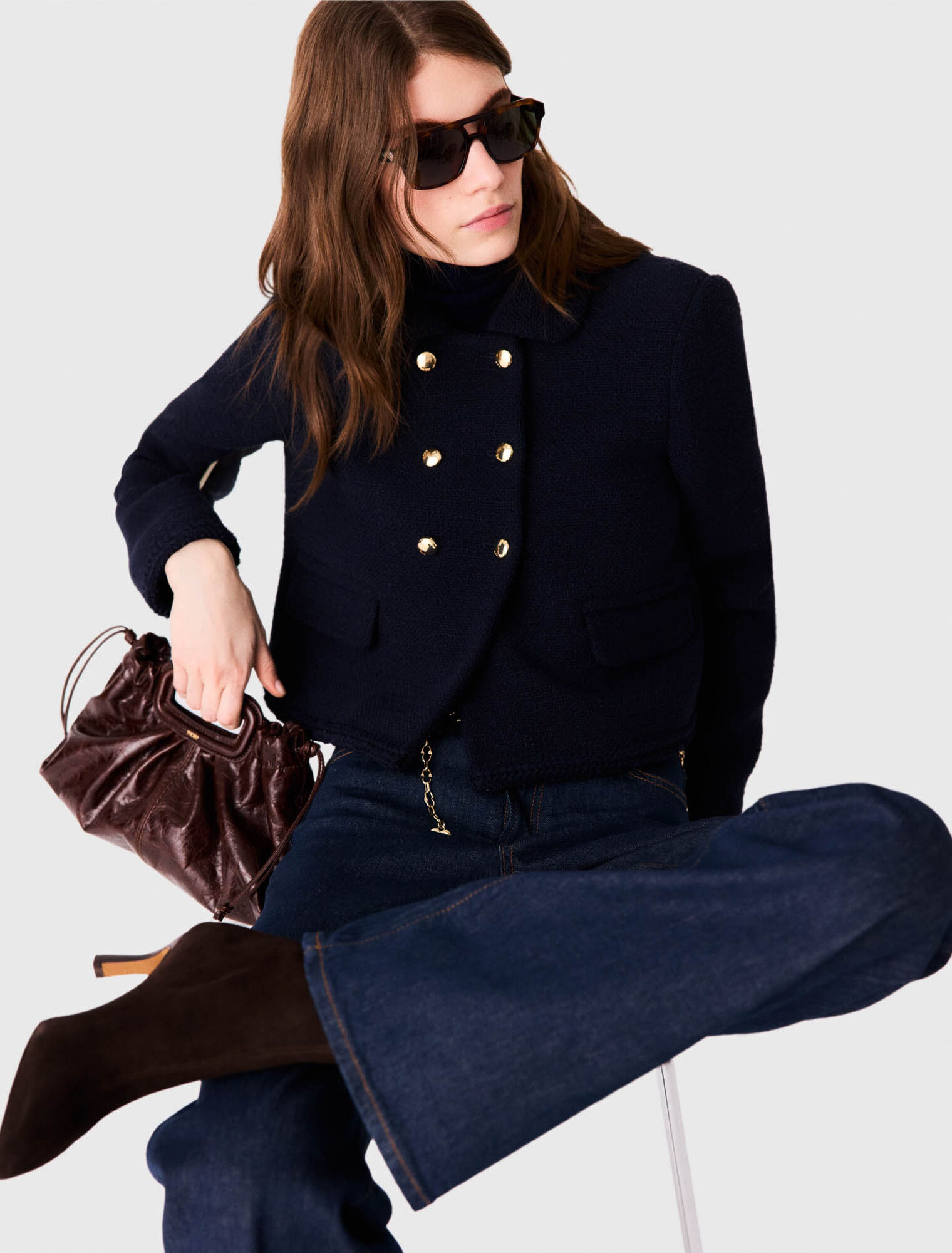 Chaqueta corta de tweed