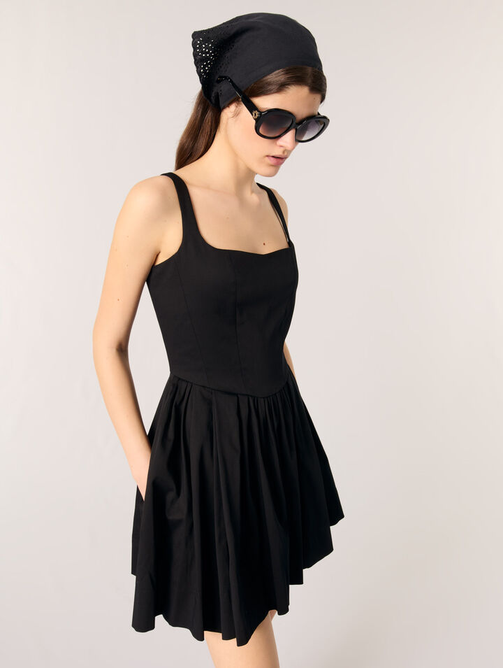 Vestido corto de algodón