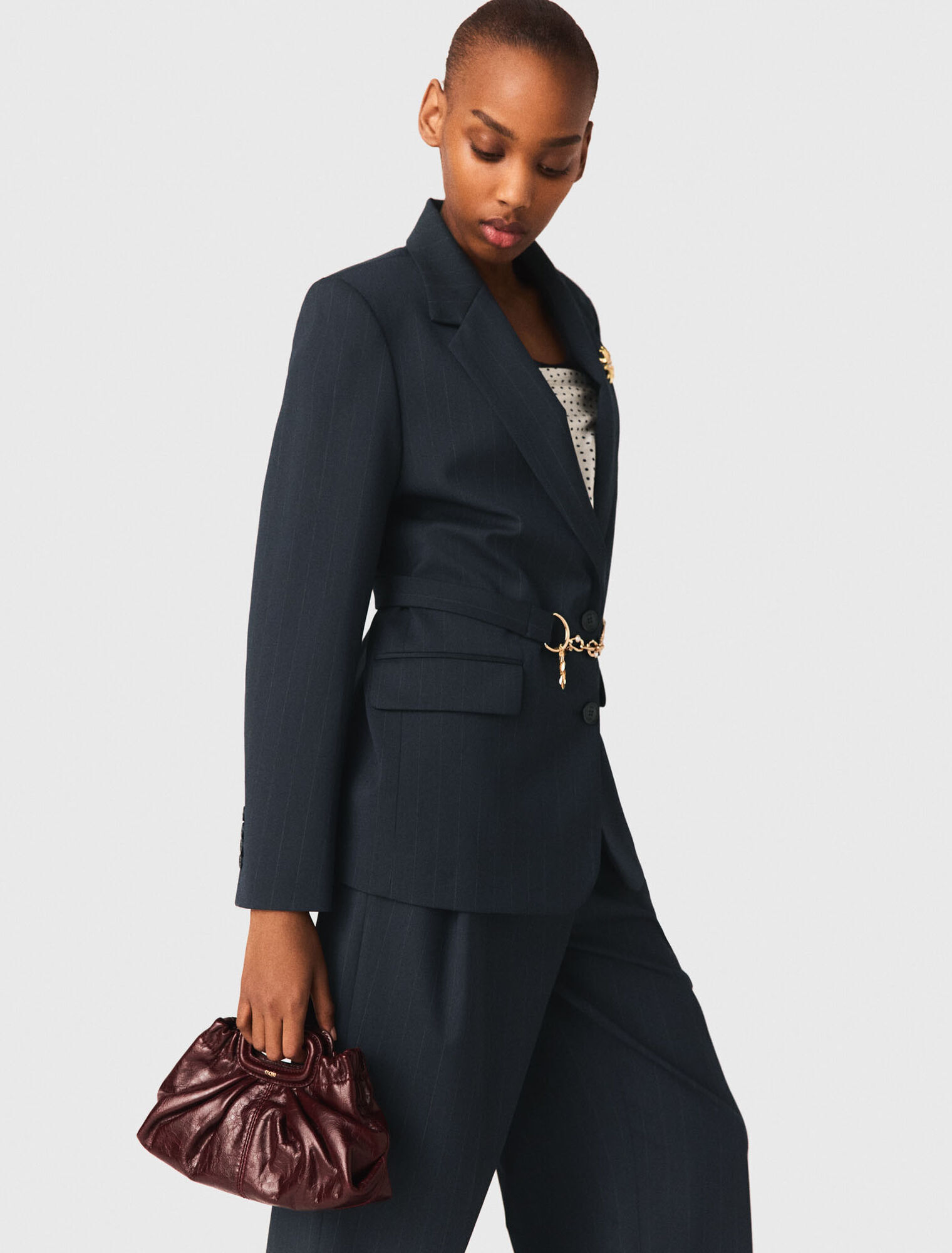 Mini clutch de piel craquelada