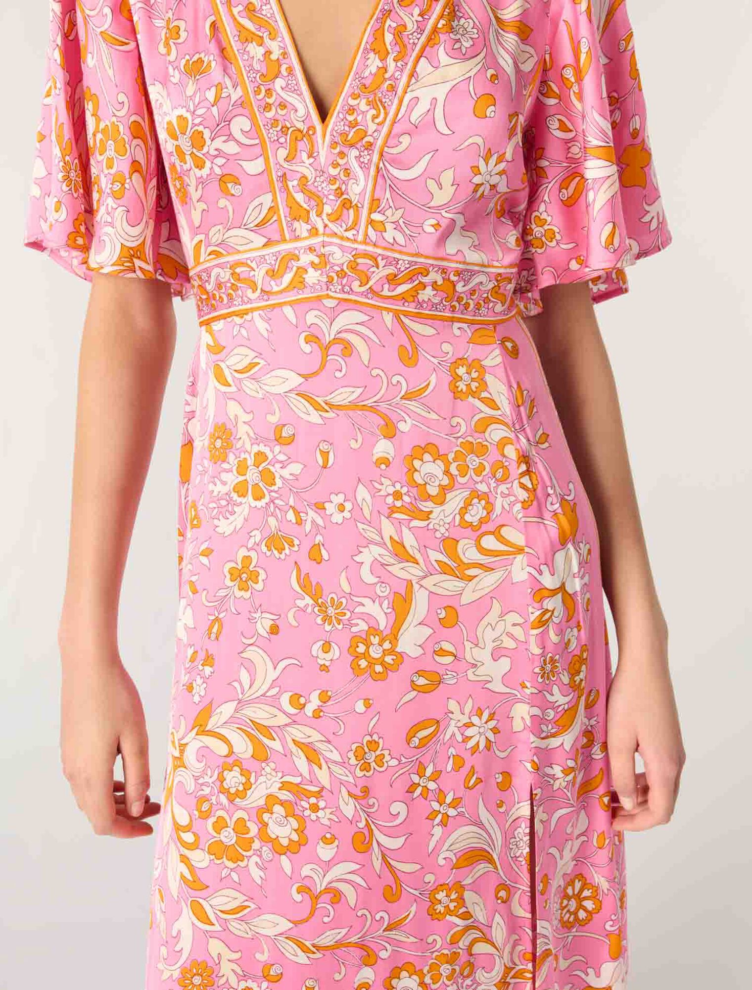Vestido largo fluido estampado