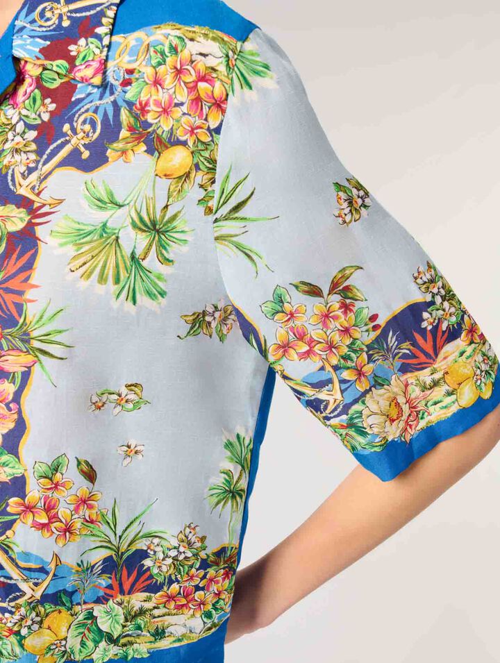 Camisa corta estampada