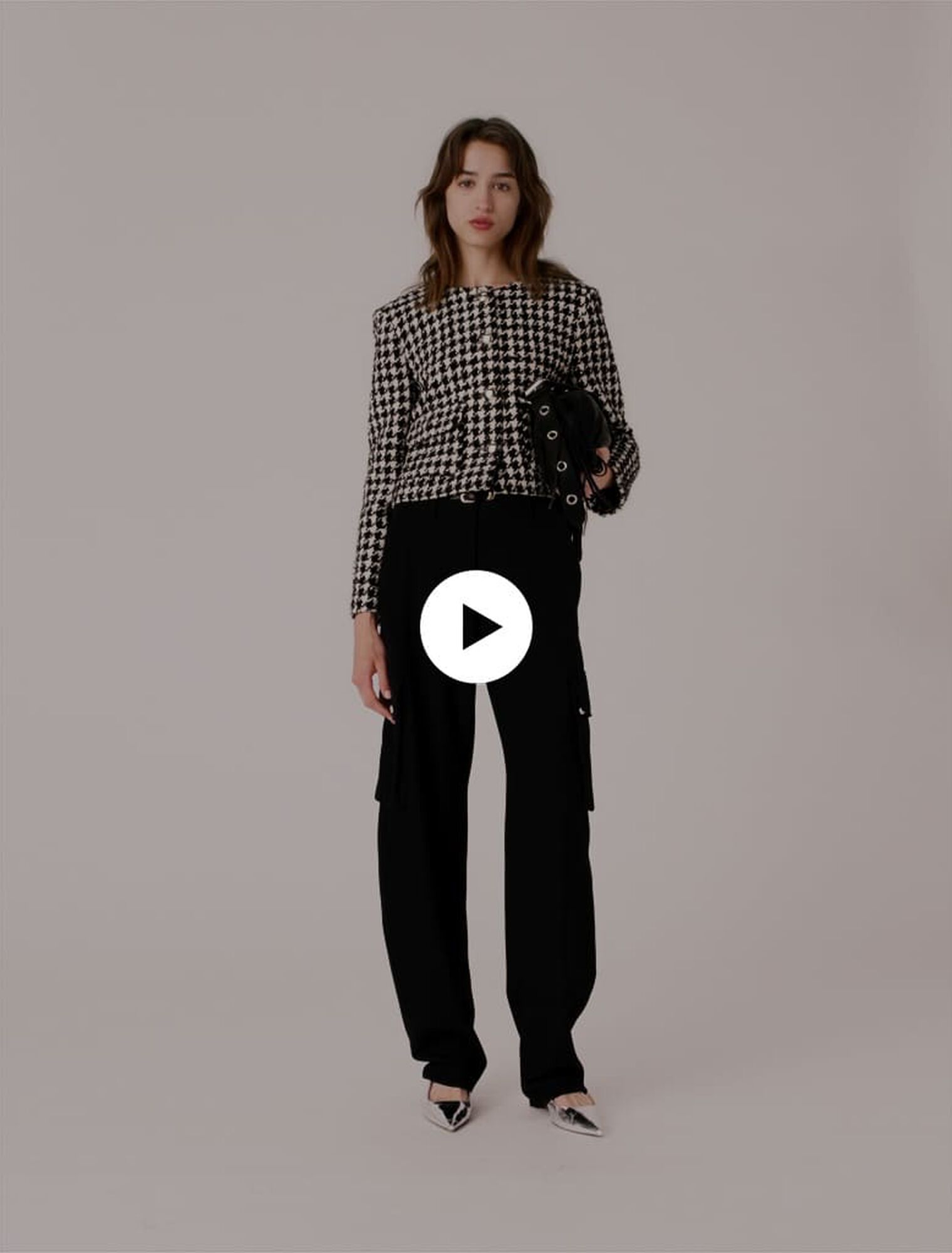 Chaqueta corta de tweed