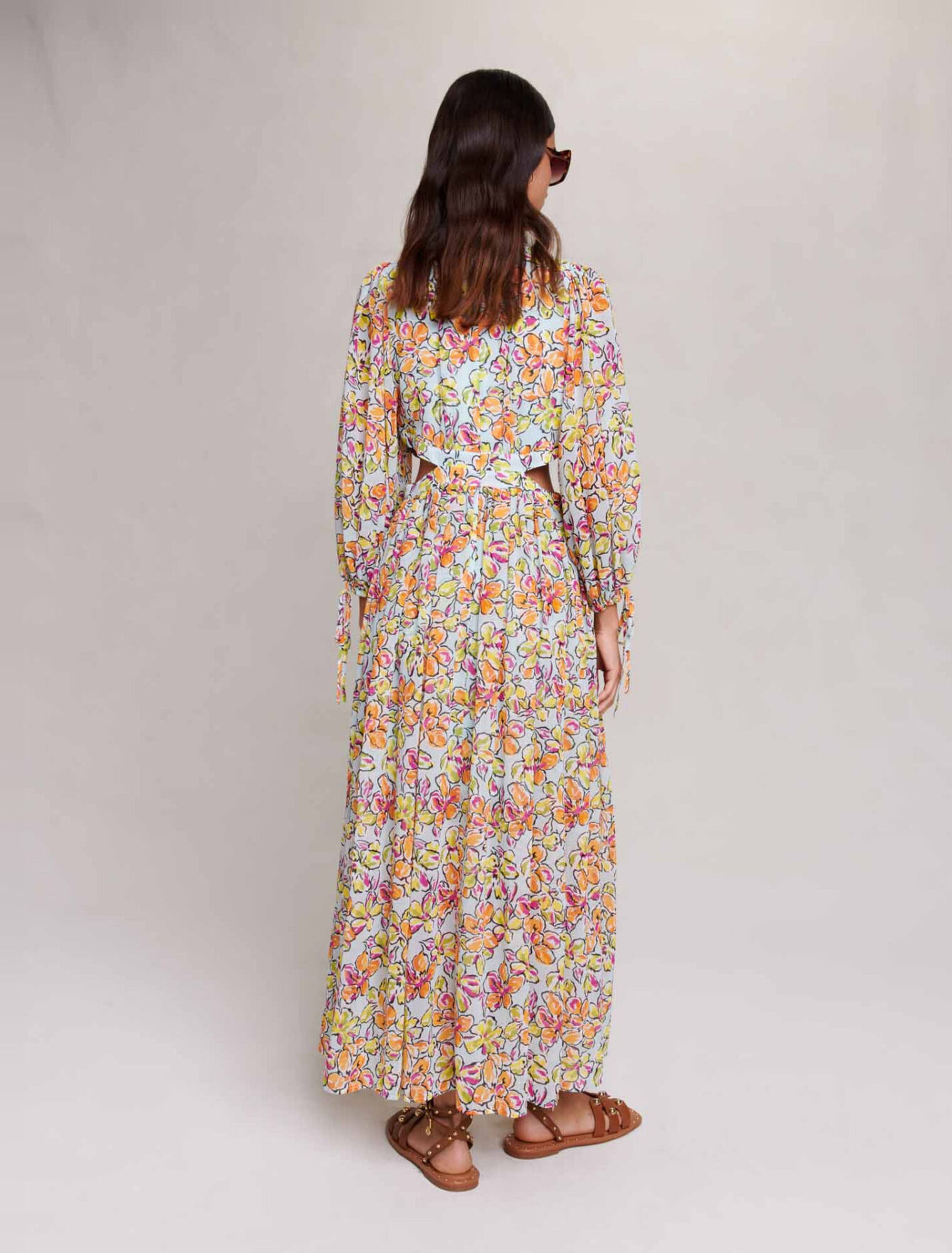 Vestido largo estampado