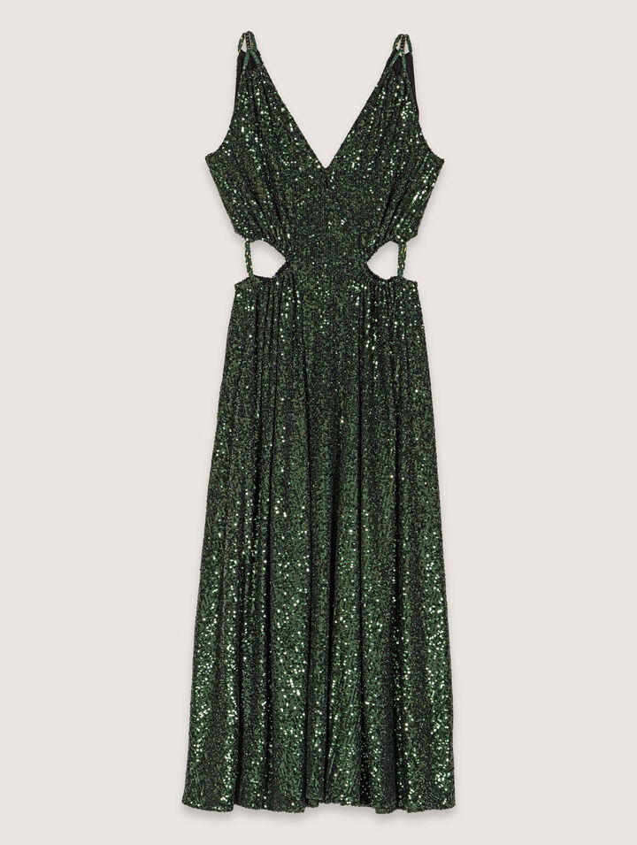 Vestido largo con lentejuelas