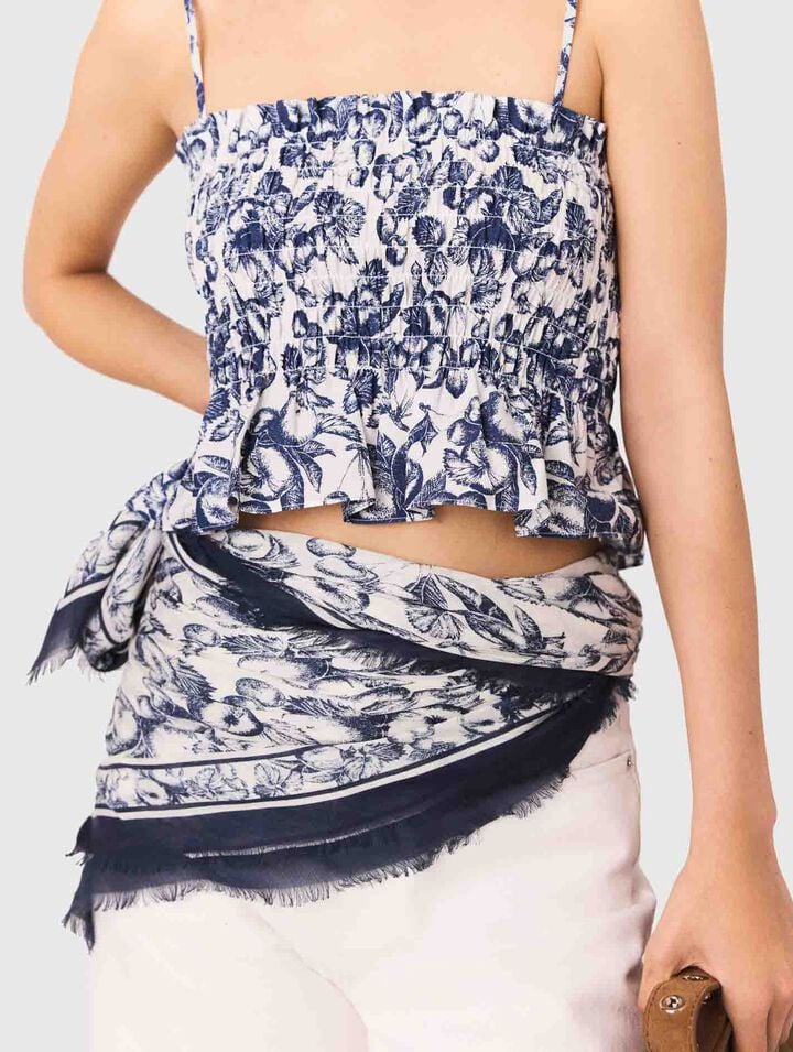 Chal estampado de frutas