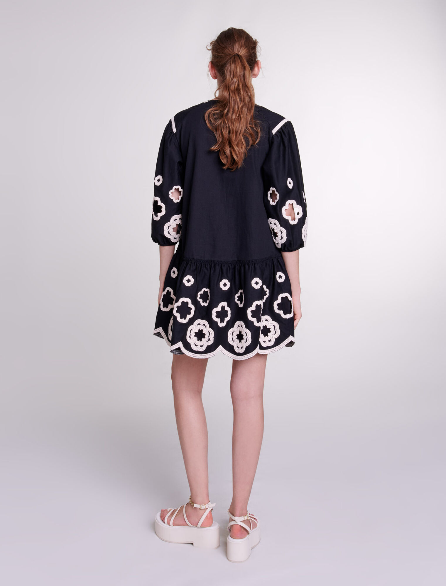 Vestido túnica corto bordado