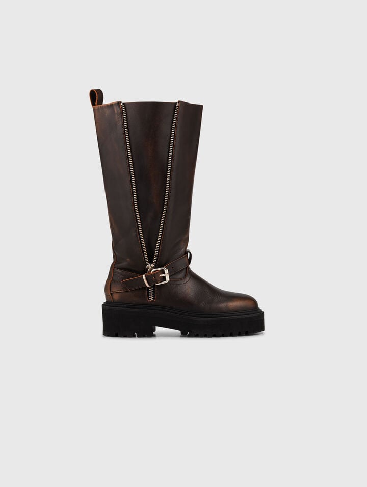 Botas biker de cuero