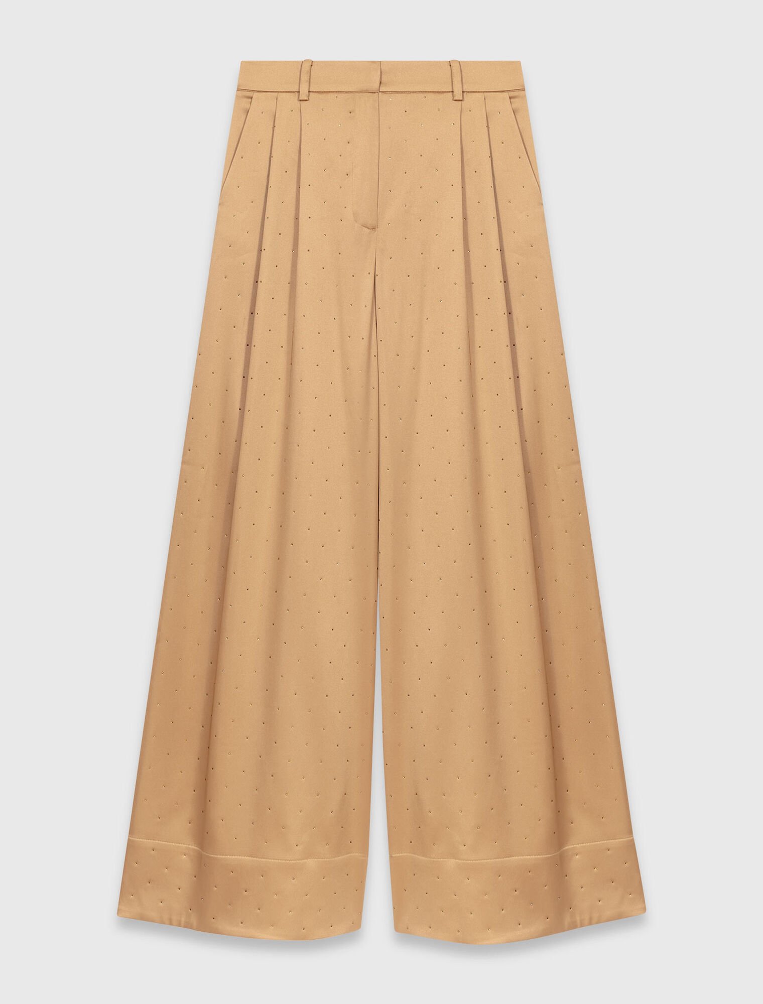 Pantal&oacute;n satinado con strass