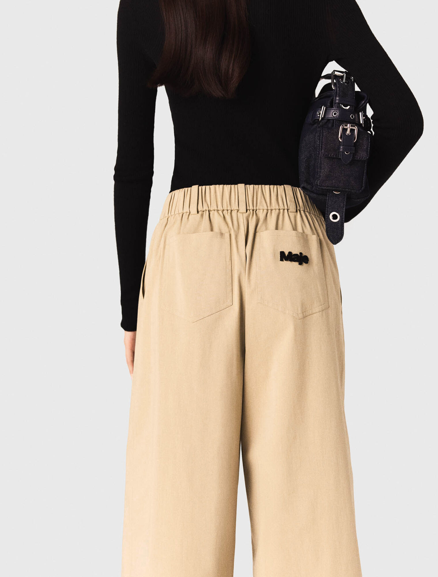 Pantalón ancho de algodón