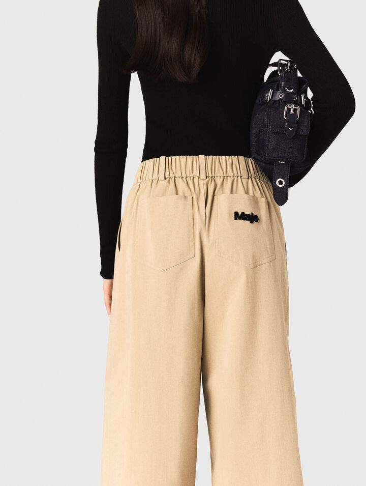 Pantalón ancho de algodón