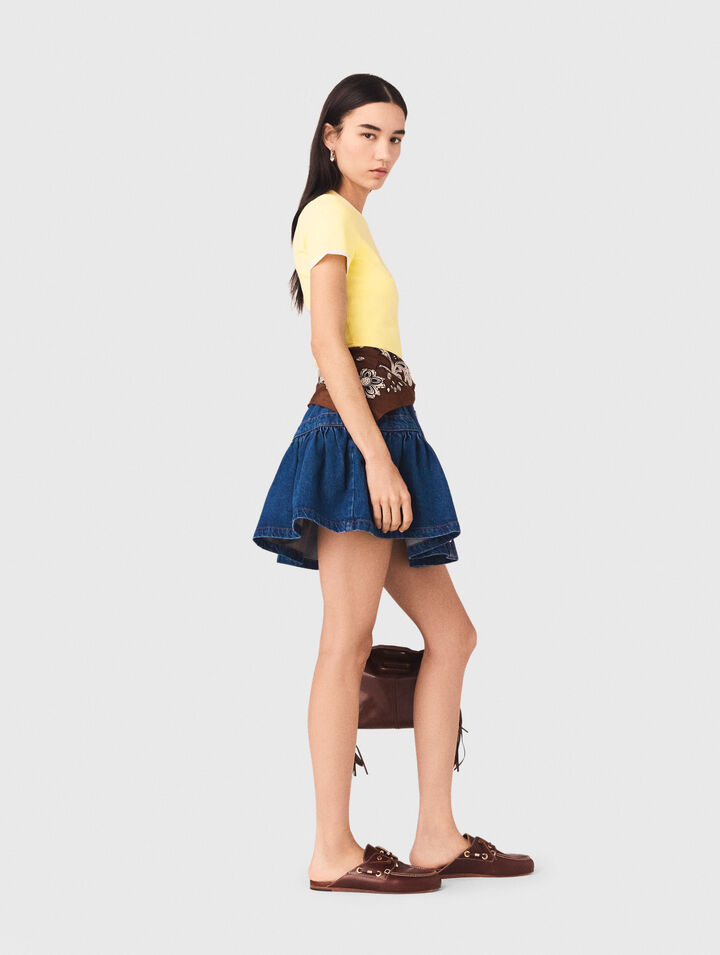 Jersey con corte redondo en espalda