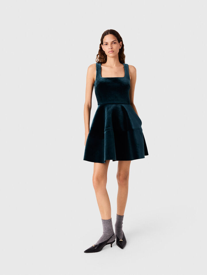 Vestido patinadora de terciopelo