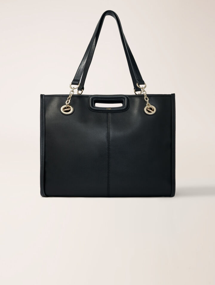 Bolso cabás de cuero con flecos