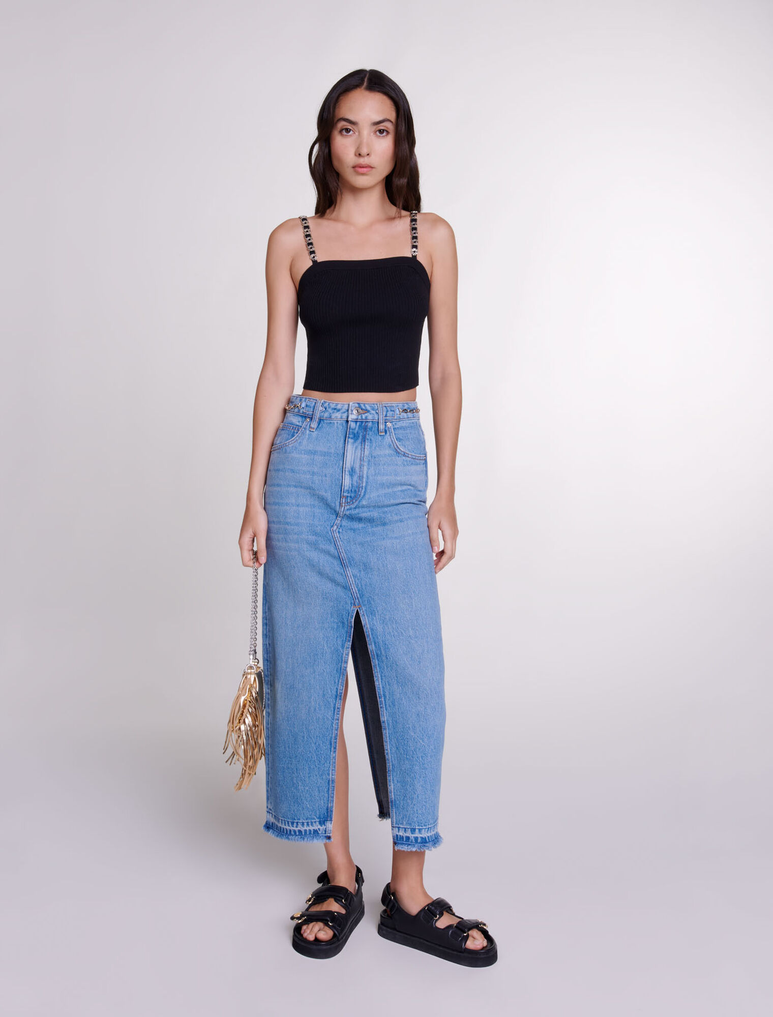 Top corto con tirantes desmontables